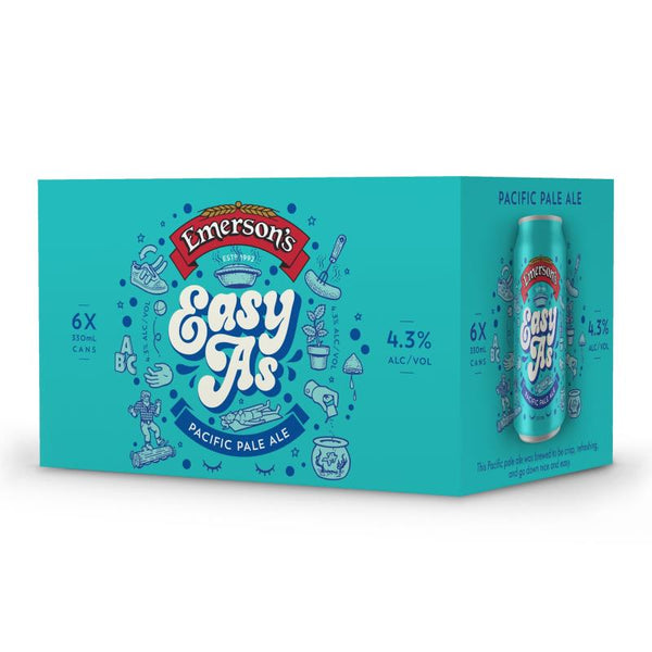 Emersons Pioneer Release Easy As Pacific Pale Ale 330mL Can 6 Pack