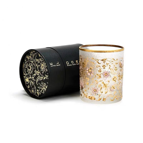 ISHIZUKA ADERIA EL DORADO vine motifs gold glass 300ml