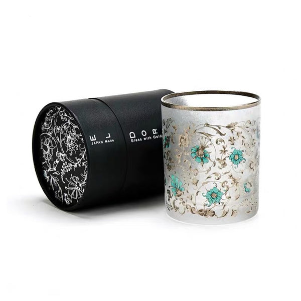 ISHIZUKA ADERIA EL DORADO vine motifs silver glass 300ml