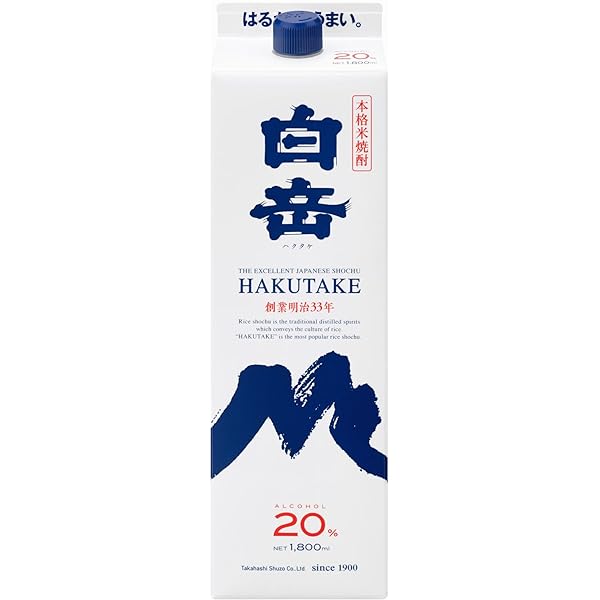 HAKUTAKE SHOCHU RICE SHOCHU 1.8L