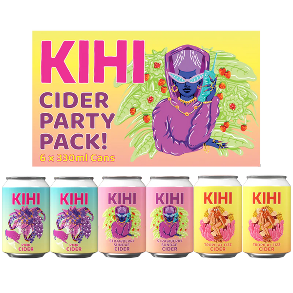 KIHI Mixed*Pink, Tropical, Strawberry (3x2 330ML 6 Pack)