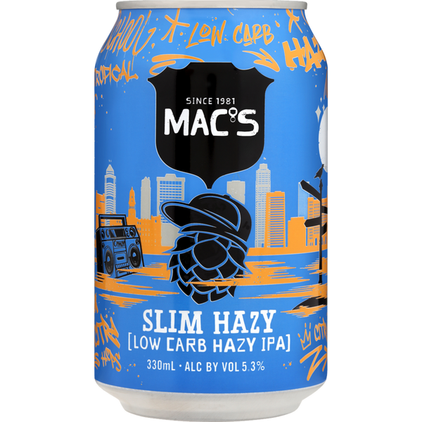 Macs Slim Hazy Low Carb IPA 330mL Can 6 Pack