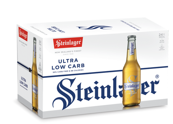 Steinlager Ultra Low Carb 330mL Bottle 24 Pack