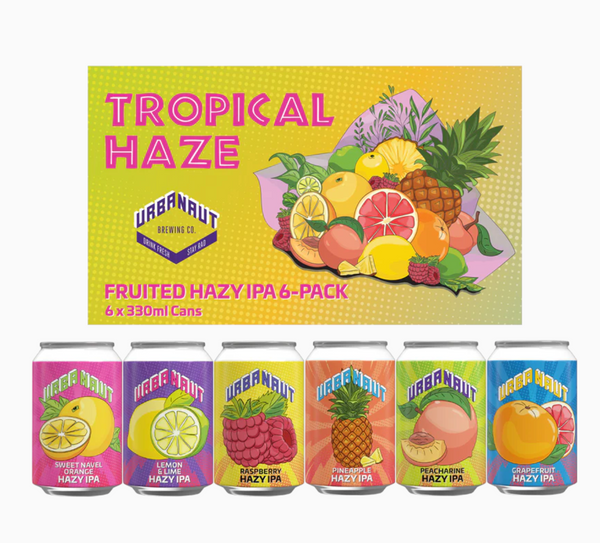 Urbanaut Mixed*Tropical Haze Fruited Hazy IPAs 330ML (Mixed 6 pack)