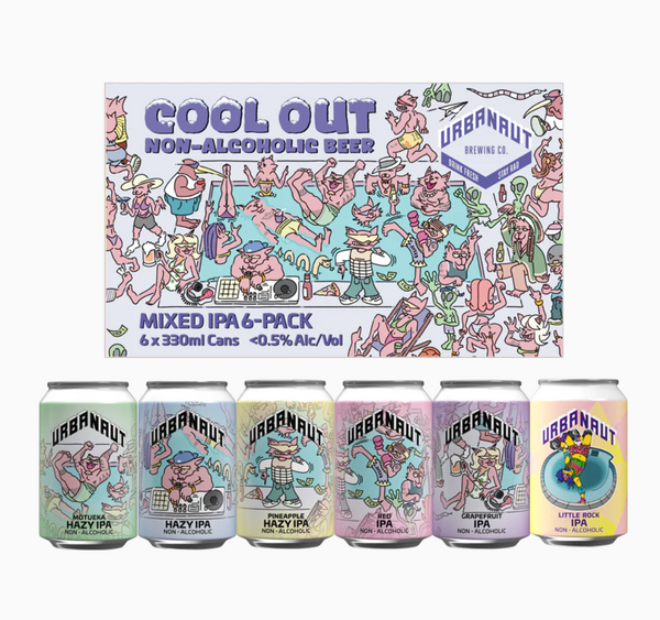 Urbanaut Mixed*Cool Out IPA 330ML*Non Alcoholic (Mixed 6 pack)
