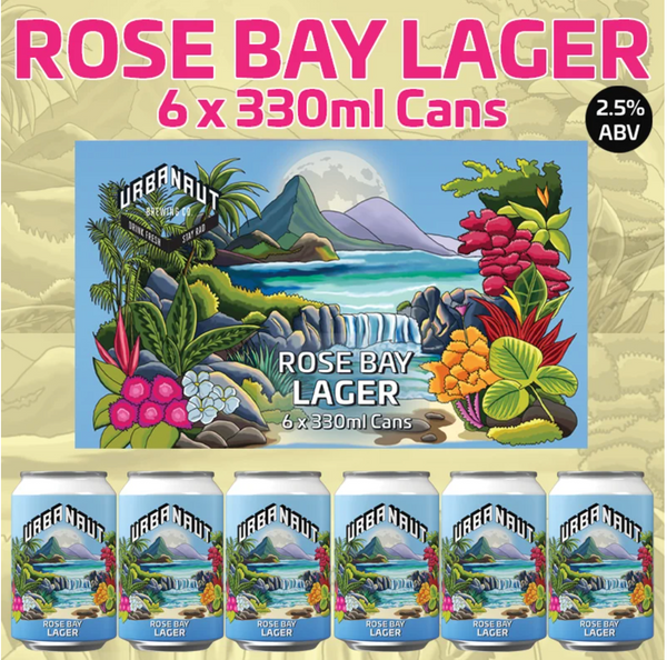 Urbanaut Rose Bay Lager *LOW ABV (6x330ML Cans)