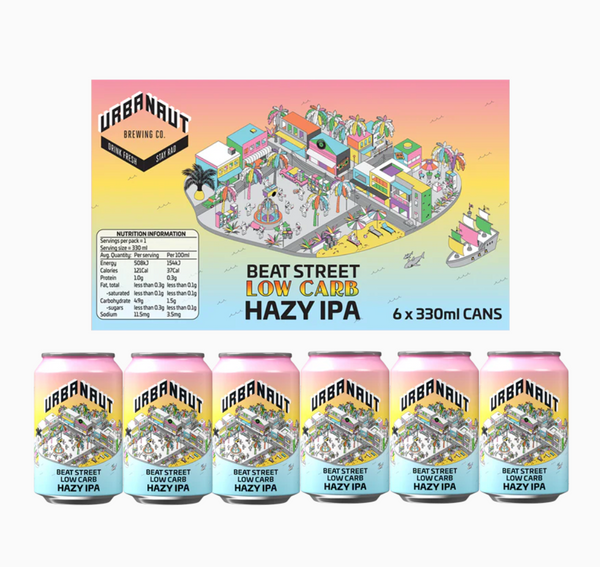 Urbanaut Beat Street Hazy IPA*Low Carb (6x330ML Cans)