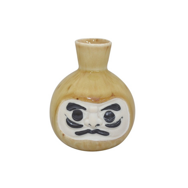 Sake Flask Daruma Brown home Luck