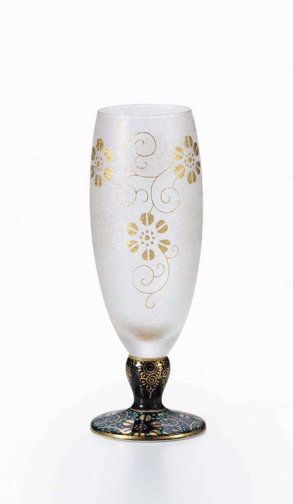 ISHIZUKA Kutani Ware Premium Nippon Taste Mizore Kutani Tetsusen sake glass 125ml