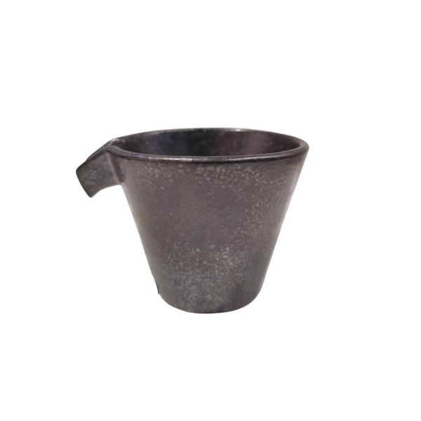 Ceramic Silver black sizuru sake bottle