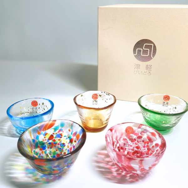 ISHIZUKA Tsugaru 5 style sake glasses set 50ml*5