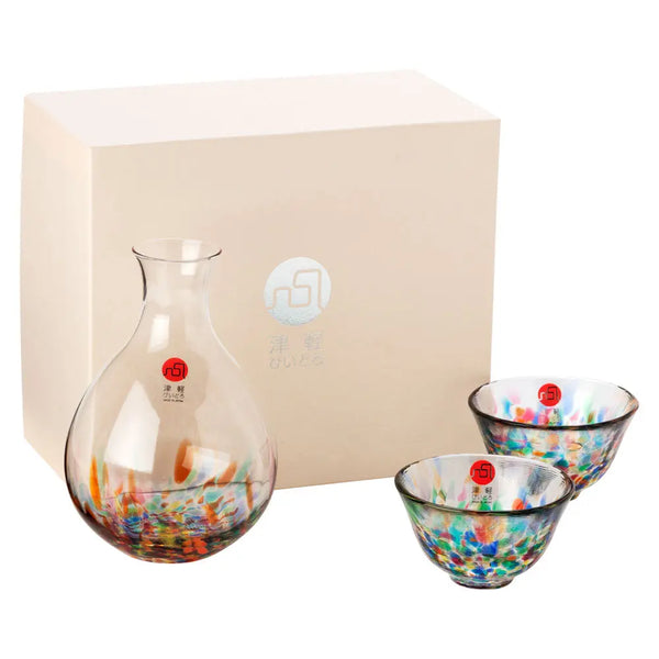 ISHIZUKA Tsugaru luminous streamer sake carafe set